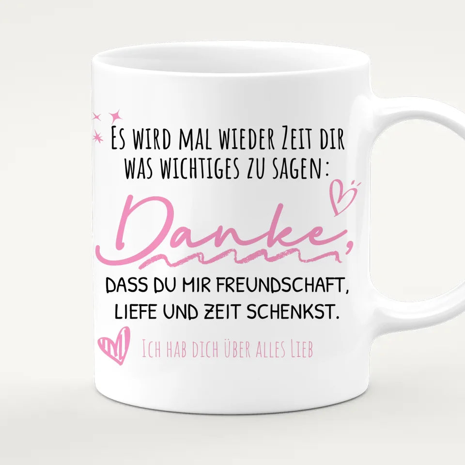 Personalisierte Tasse - Beste Freundinnen mit Jacken (3 Freundinnen)