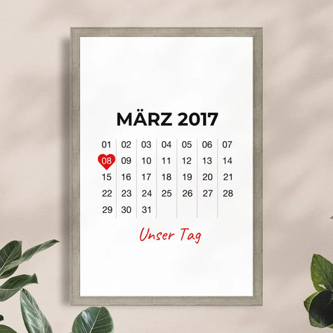 Personalisiertes Poster mit Jahrestag - Jahrestag Geschenk - Paar Poster