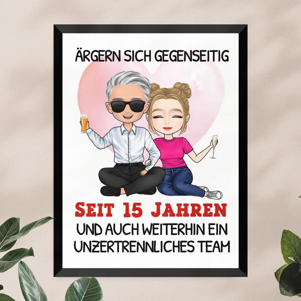 Personalisiertes Poster - Ärgern sich gegenseitig seit Jahren... Paar Poster