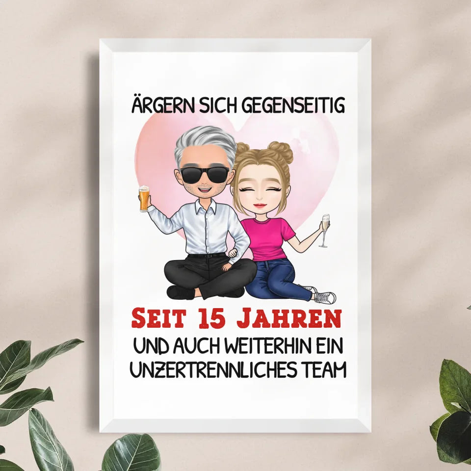 Personalisiertes Poster - Ärgern sich gegenseitig seit Jahren... Paar Poster