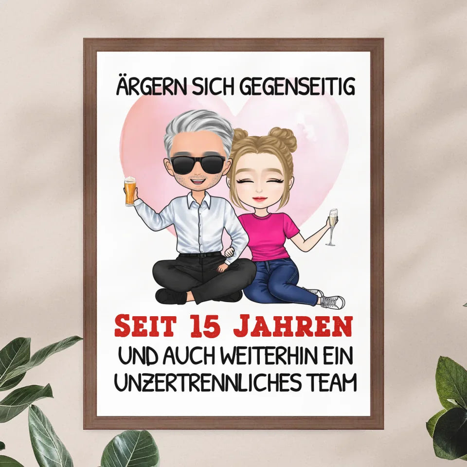 Personalisiertes Poster - Ärgern sich gegenseitig seit Jahren... Paar Poster