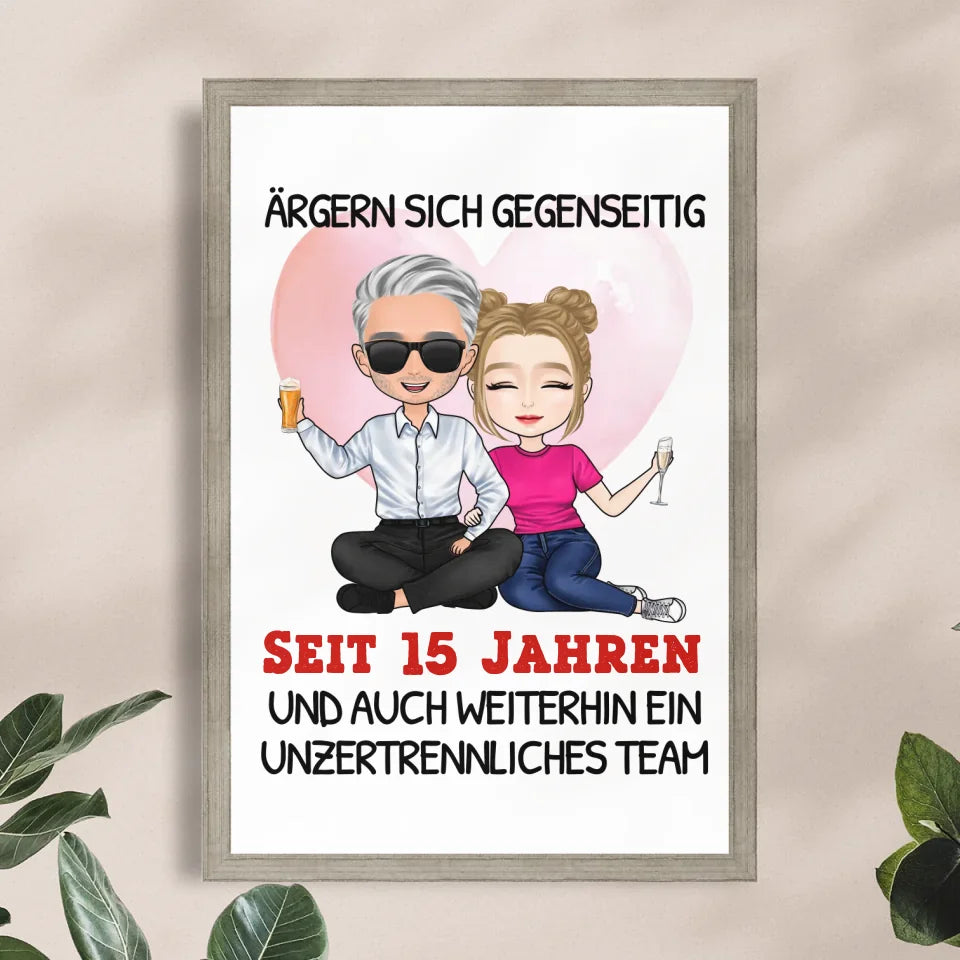 Personalisiertes Poster - Ärgern sich gegenseitig seit Jahren... Paar Poster