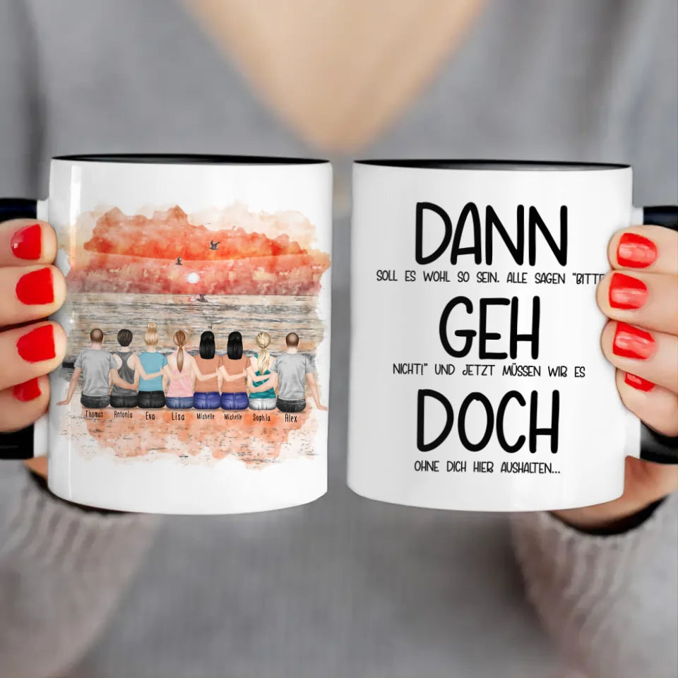 Personalisierte Tasse Kollegen (6 Frauen + 2 Männer) - Abschiedsgeschenk