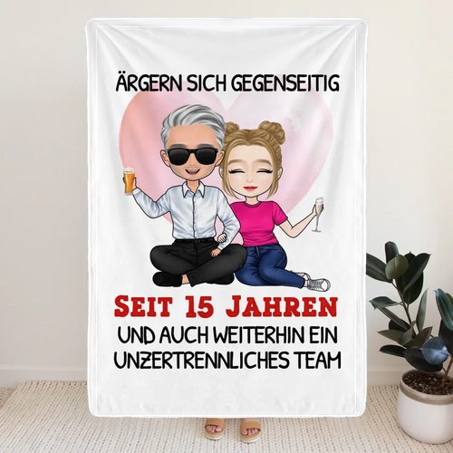 Personalisierte Decke - Ärgern sich gegenseitig seit Jahren... Paar Decke