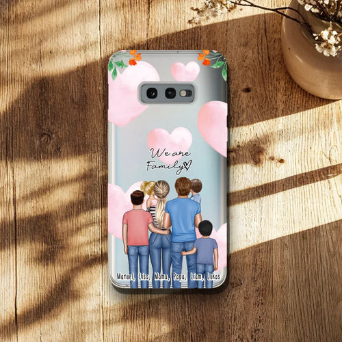Personalisierte Handyhülle - Familie mit 1-4 Kindern - Samsung