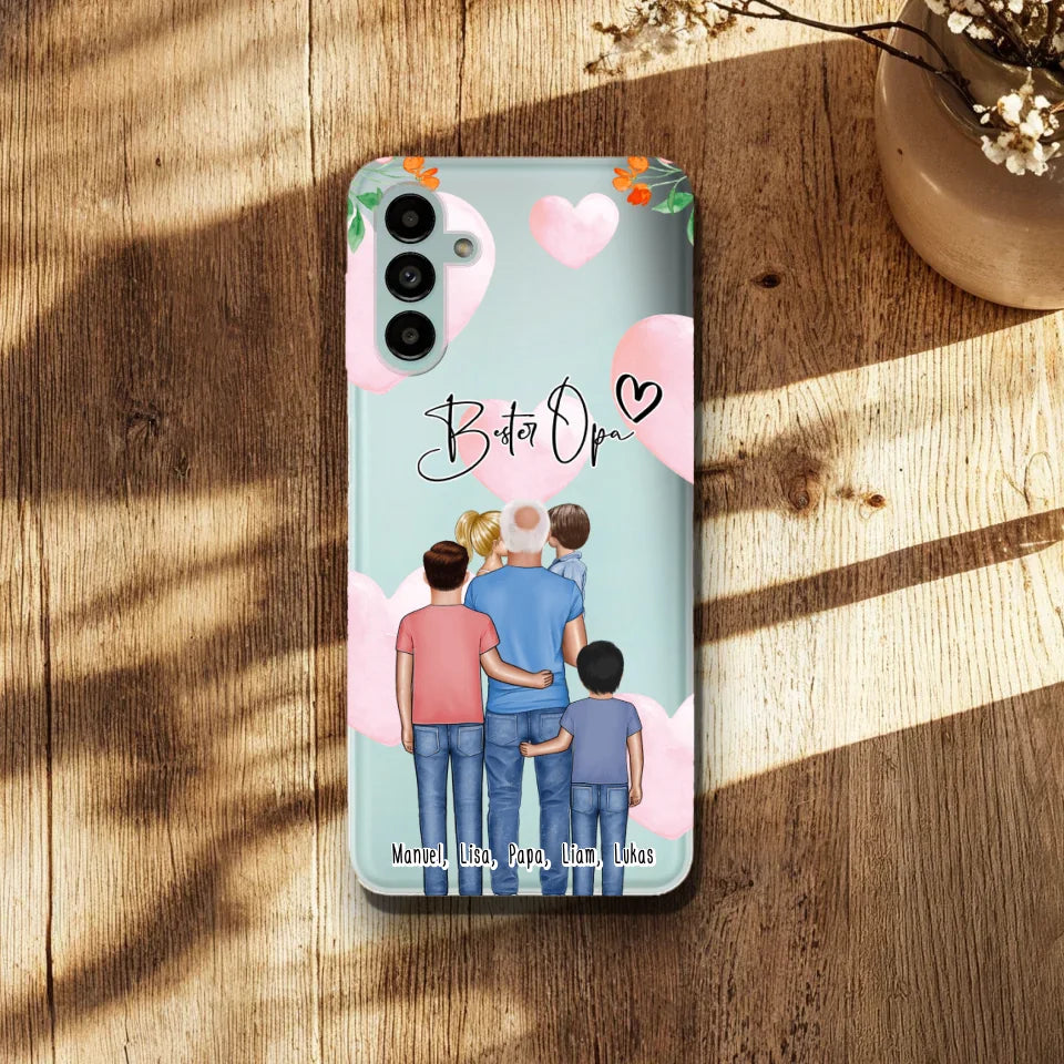 Personalisierte Handyhülle - Opa + 1-4 Enkelkinder - Samsung