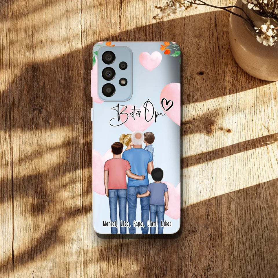 Personalisierte Handyhülle - Opa + 1-4 Enkelkinder - Samsung