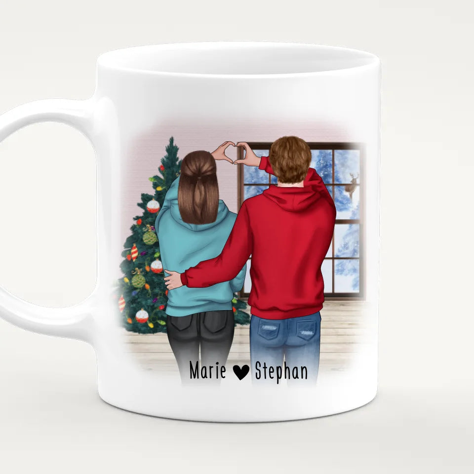 Personalisierte Tasse - Paar/Pärchen (stehend) - Weihnachtstasse