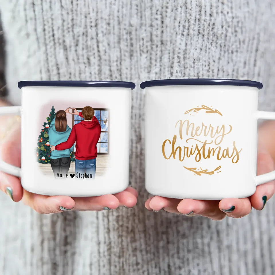 Personalisierte Tasse - Paar/Pärchen (stehend) - Weihnachtstasse