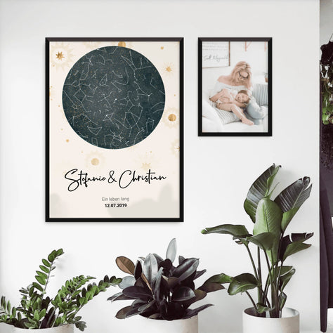 Personalisiertes Sternenhimmel Poster mit Name und Datum