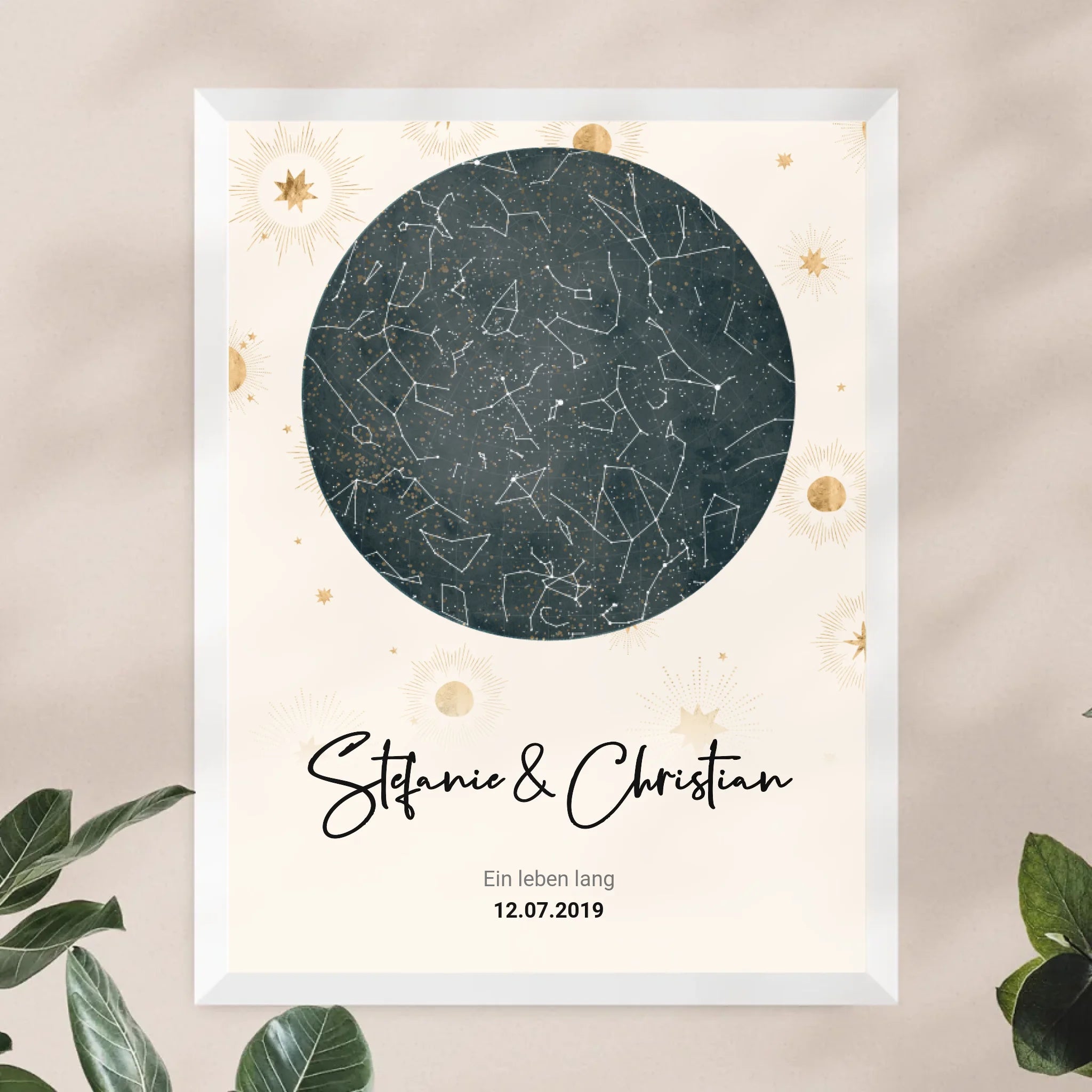 Personalisiertes Sternenhimmel Poster mit Name und Datum
