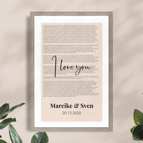 Personalisiertes Poster - Euer Lieblingssong (Lyrics/Songtext Poster)