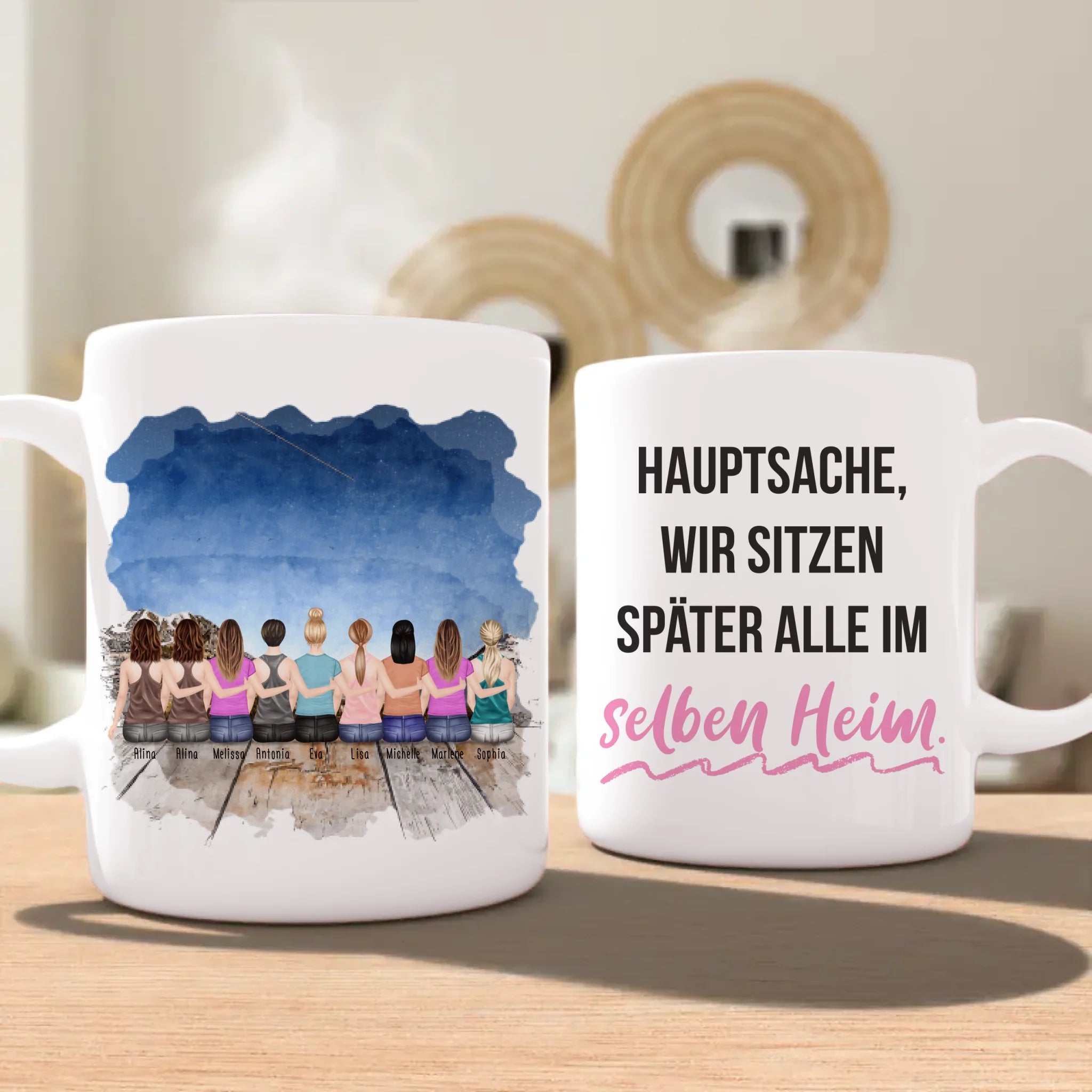 Personalisierte Tasse für Beste Freundinnen (9 Freundinnen)