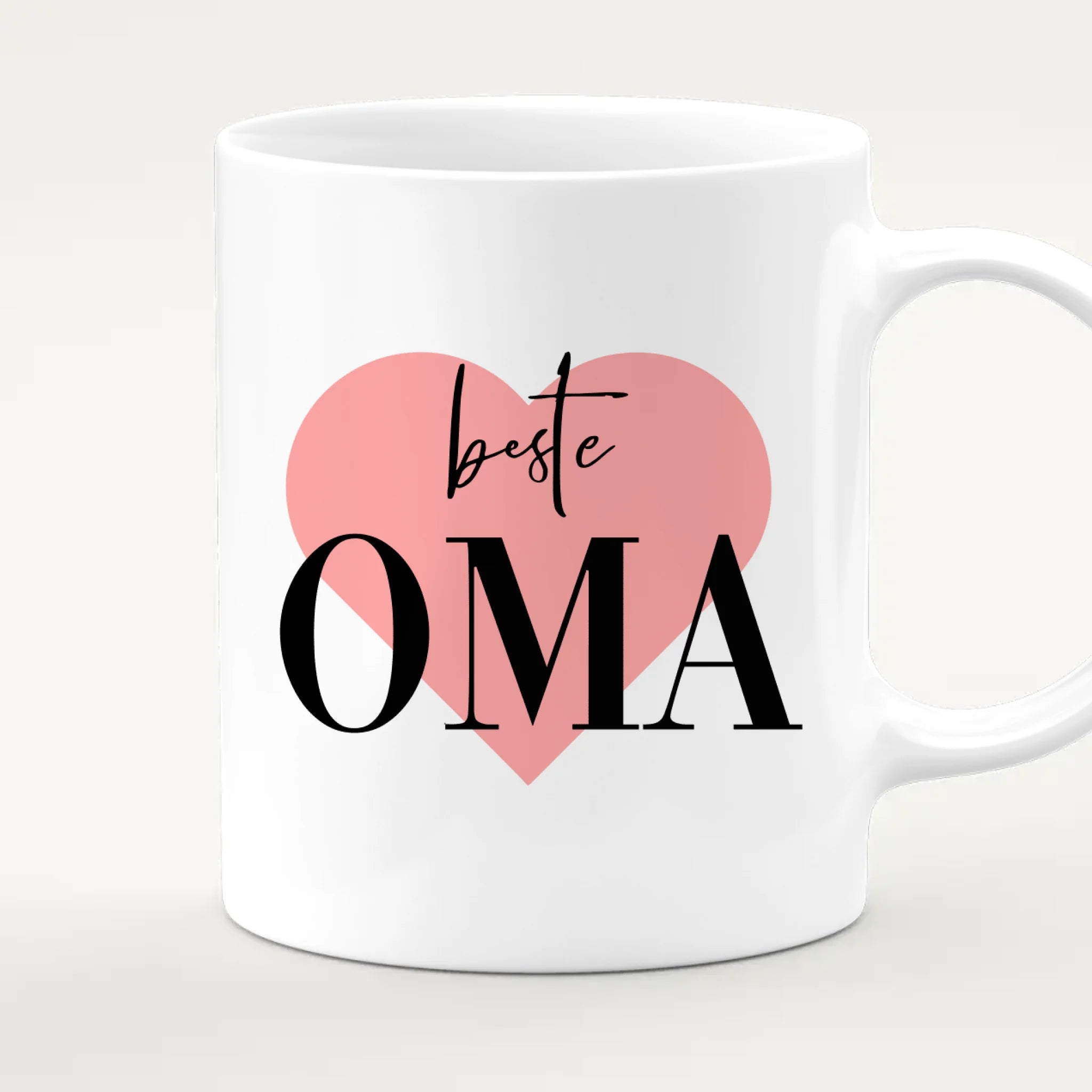 Personalisierte Tasse für Oma (1 Baby + 1 Kind + 1 Oma)