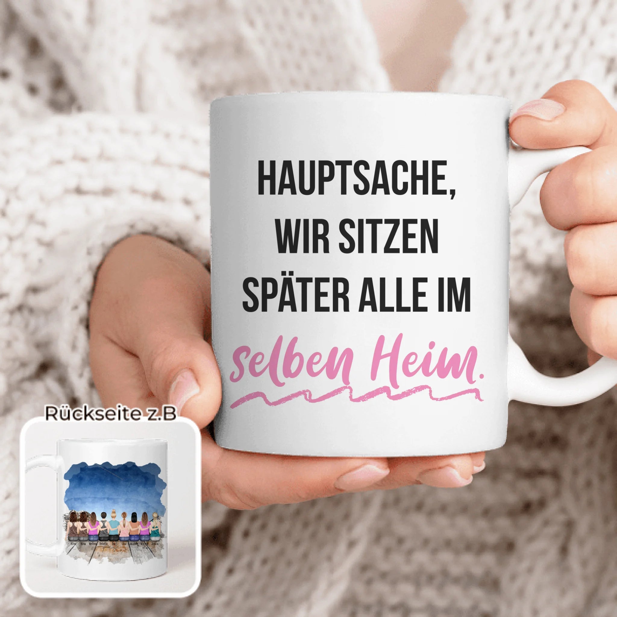 Personalisierte Tasse für Beste Freundinnen (9 Freundinnen)