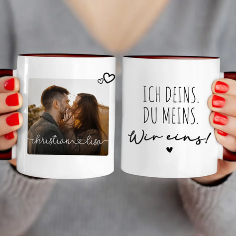 Personalisierte Tasse - Bild und Spruch - Paar-Tasse