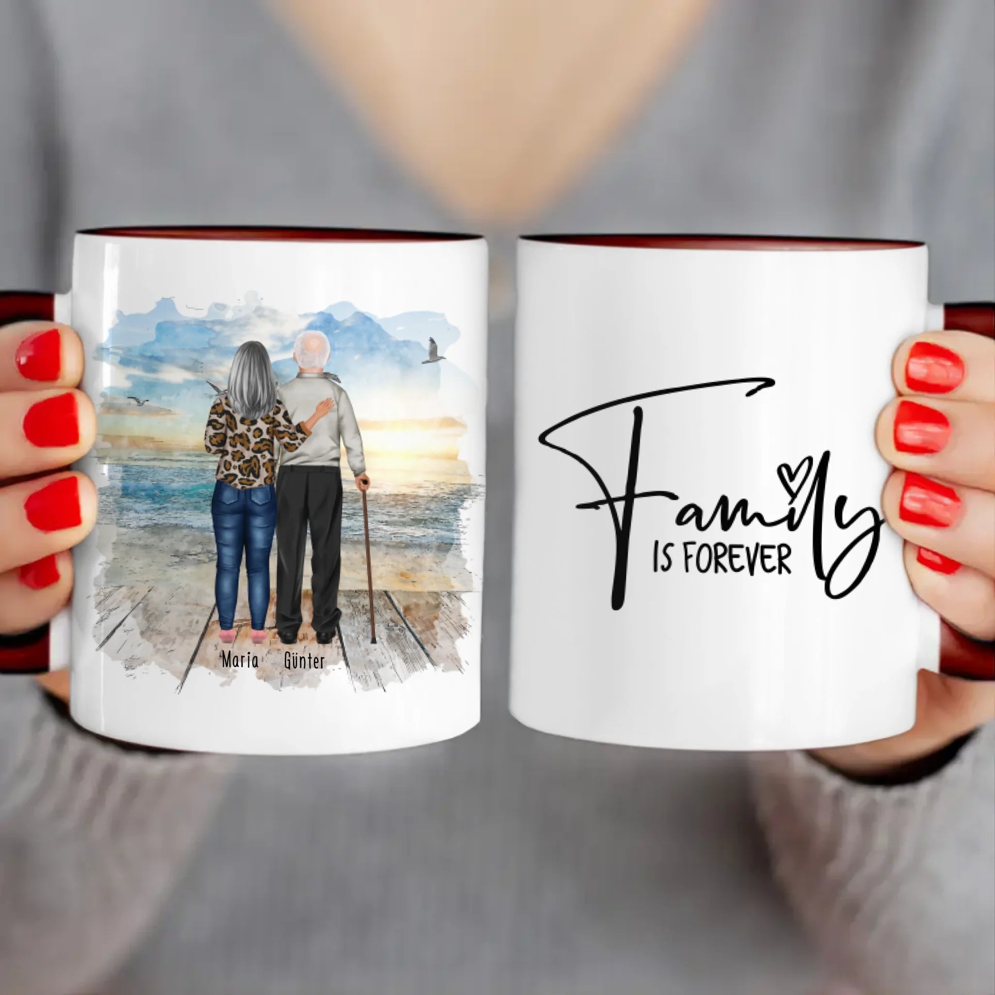 Personalisierte Tasse mit Oma und Opa