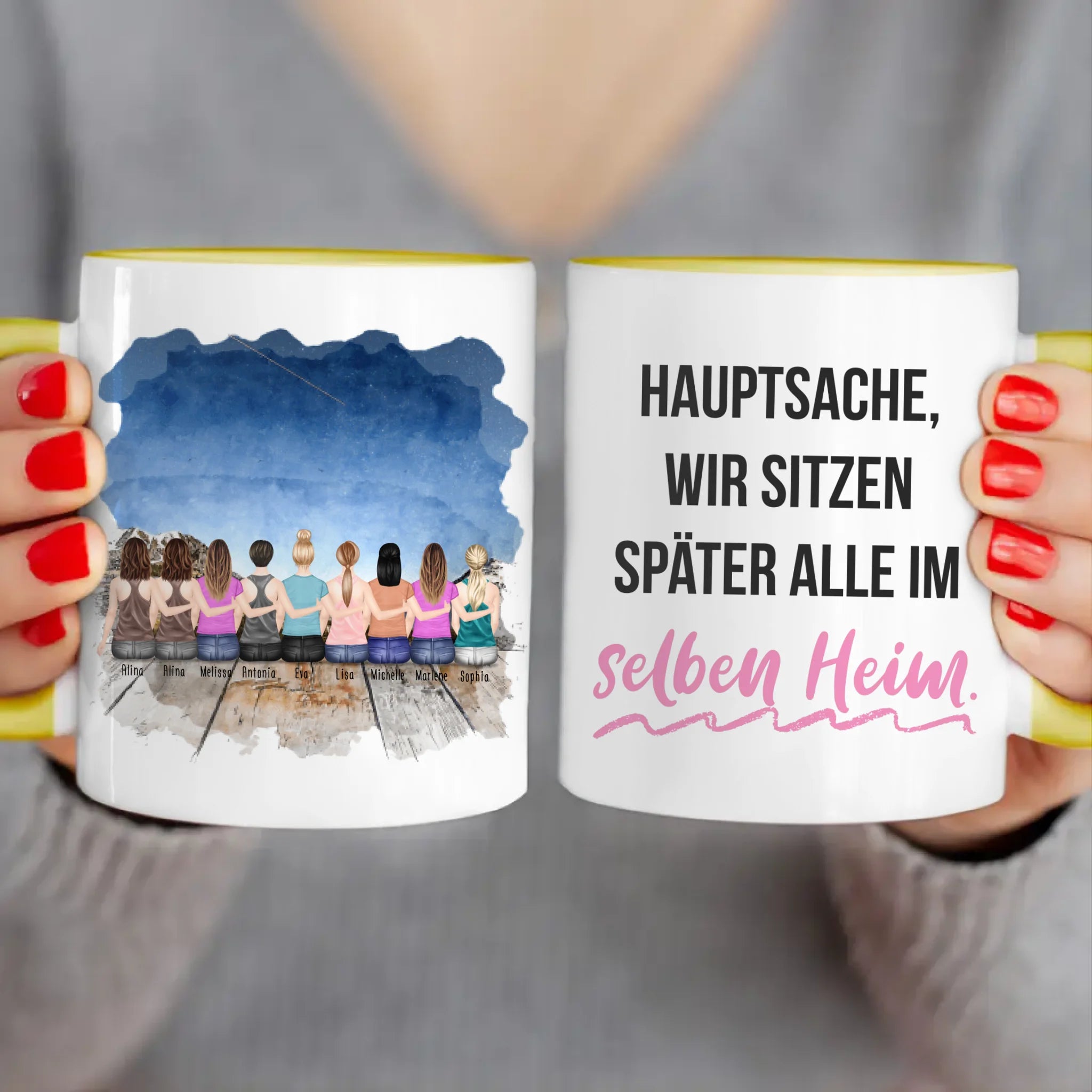 Personalisierte Tasse für Beste Freundinnen (9 Freundinnen)