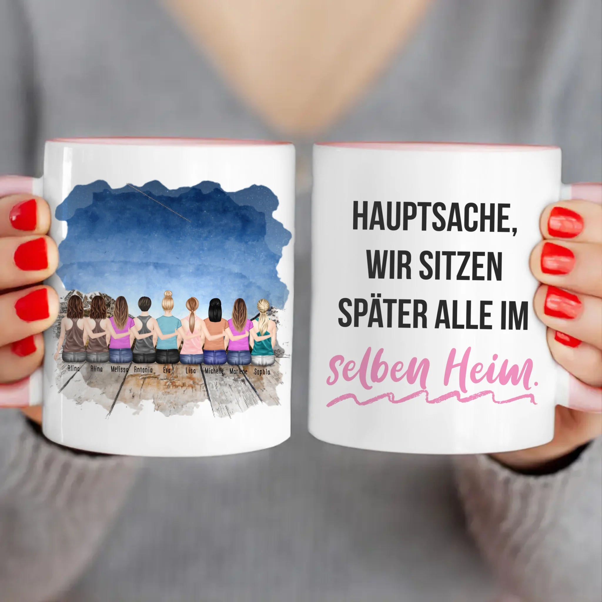 Personalisierte Tasse für Beste Freundinnen (9 Freundinnen)