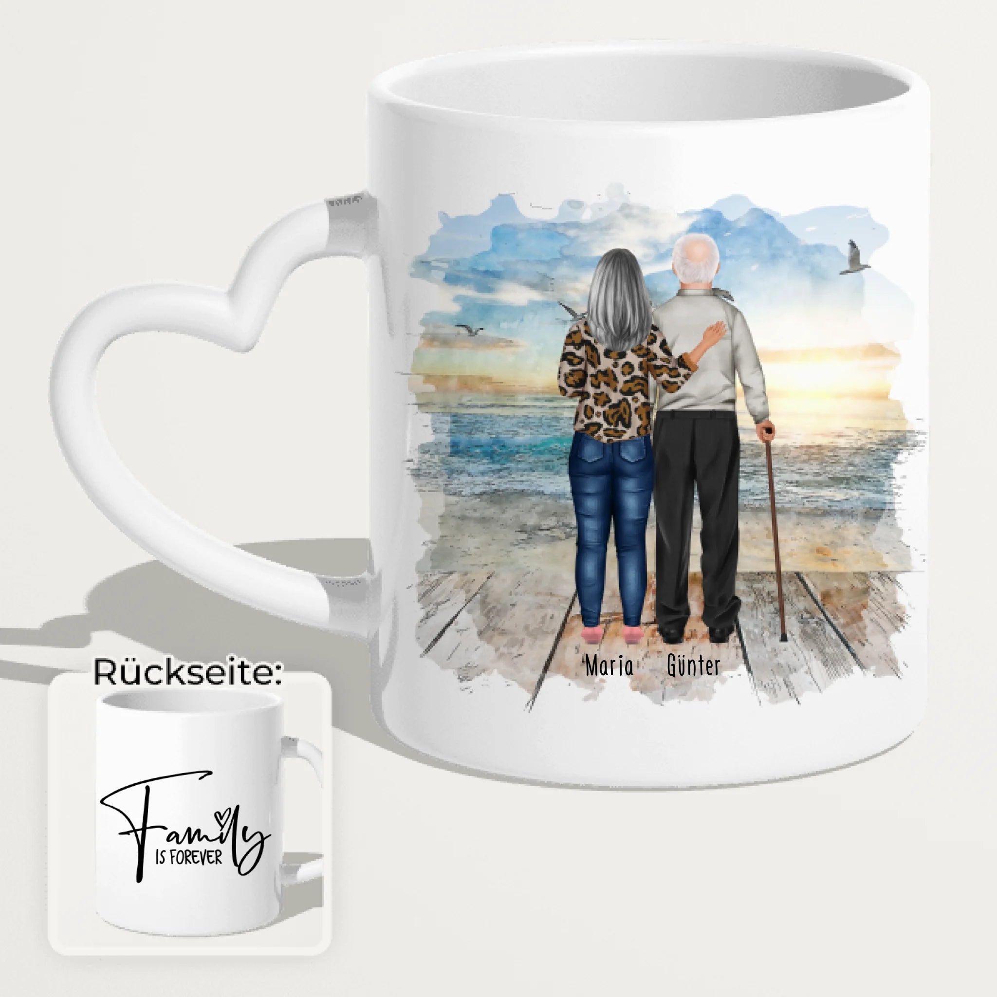 Personalisierte Tasse mit Oma und Opa