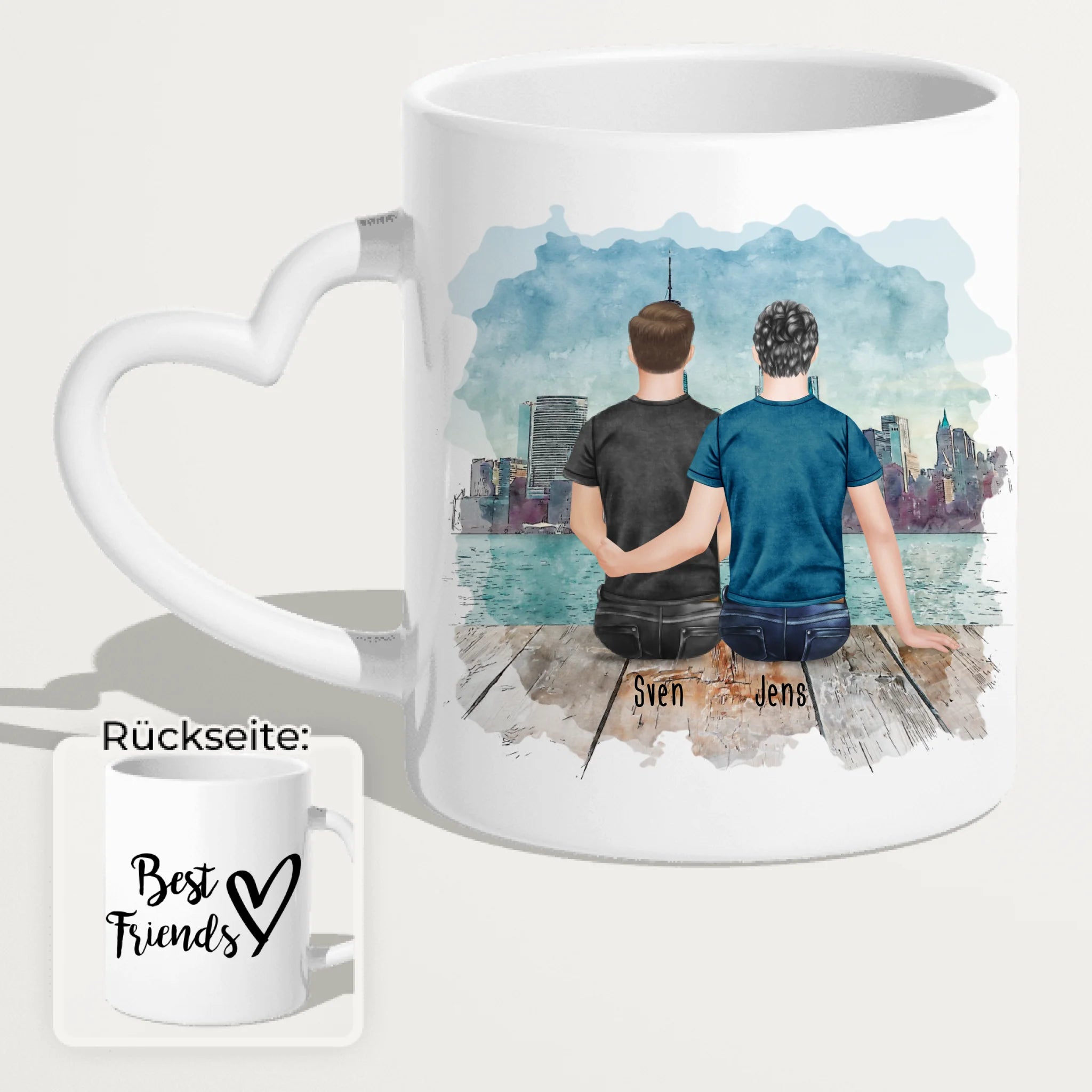 Personalisierte Tasse - Beste Freunde (2 Männer)