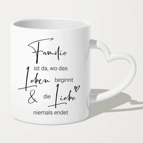 Personalisierte Tasse - Familie (lesbisch/gleichgeschlechtlich) mit 1-4 Kindern