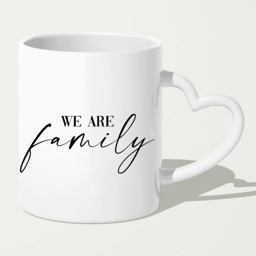 Personalisierte Tasse mit Familie (5 Frauen + 3 Männer)