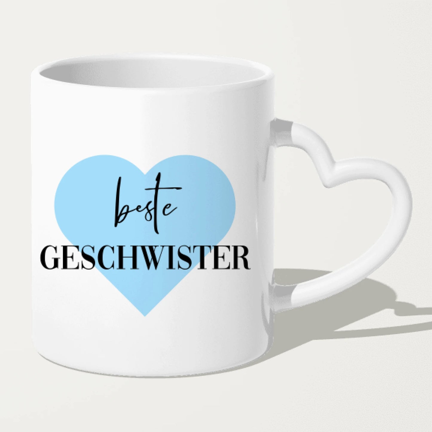 Personalisierte Tasse mit Bruder/Schwester (1 Schwester + 1 Bruder) - Weihnachtstasse