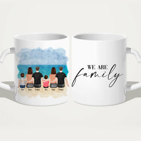 Personalisierte Tasse - 2 Familien mit 1 Kind + 1 Baby