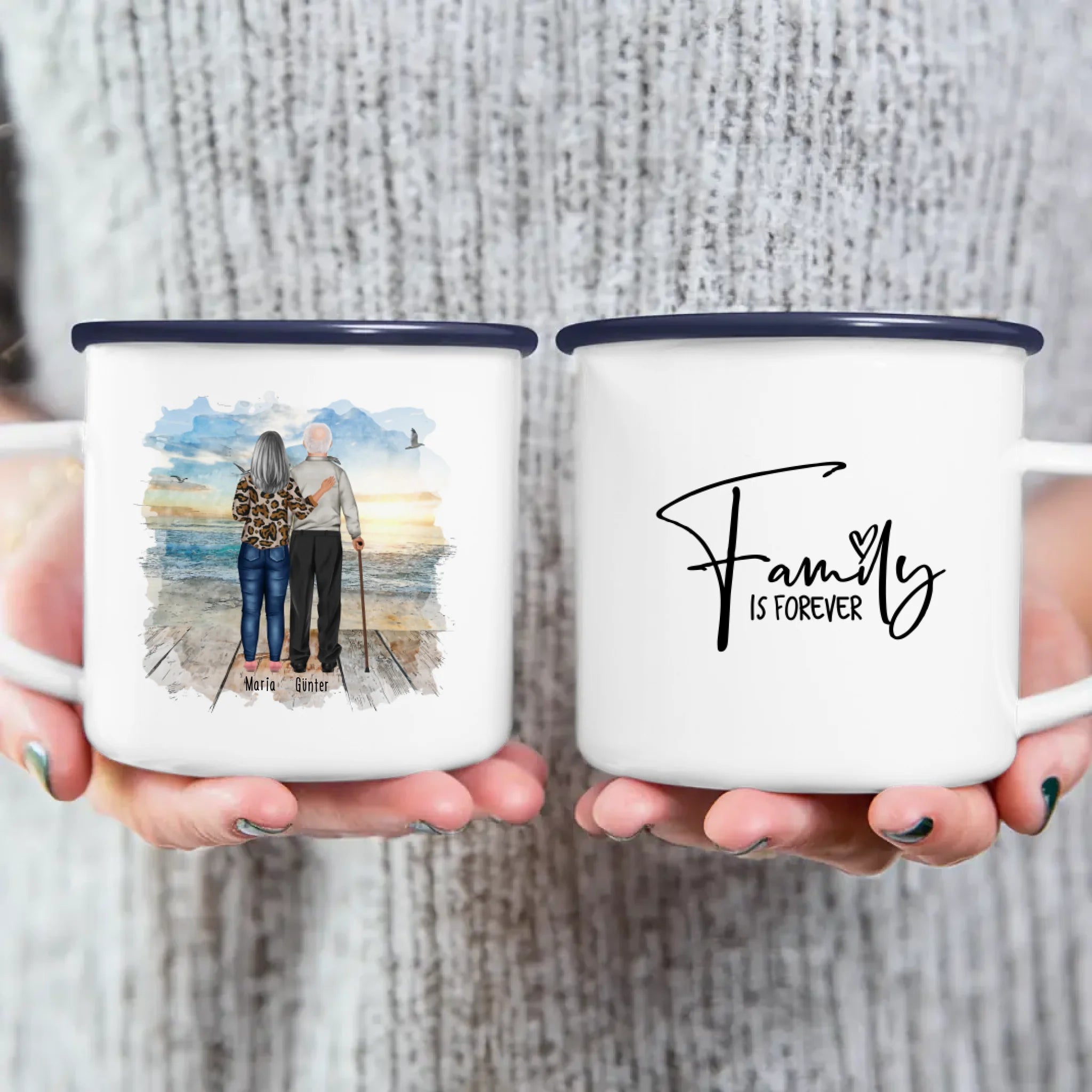 Personalisierte Tasse mit Oma und Opa