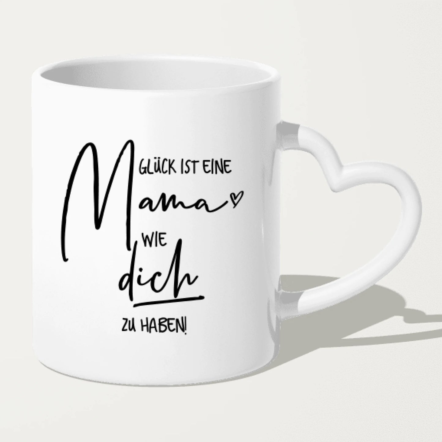 Personalisierte Tasse - Mutter/Mama + 1 Tochter + 1 Sohn (stehend)