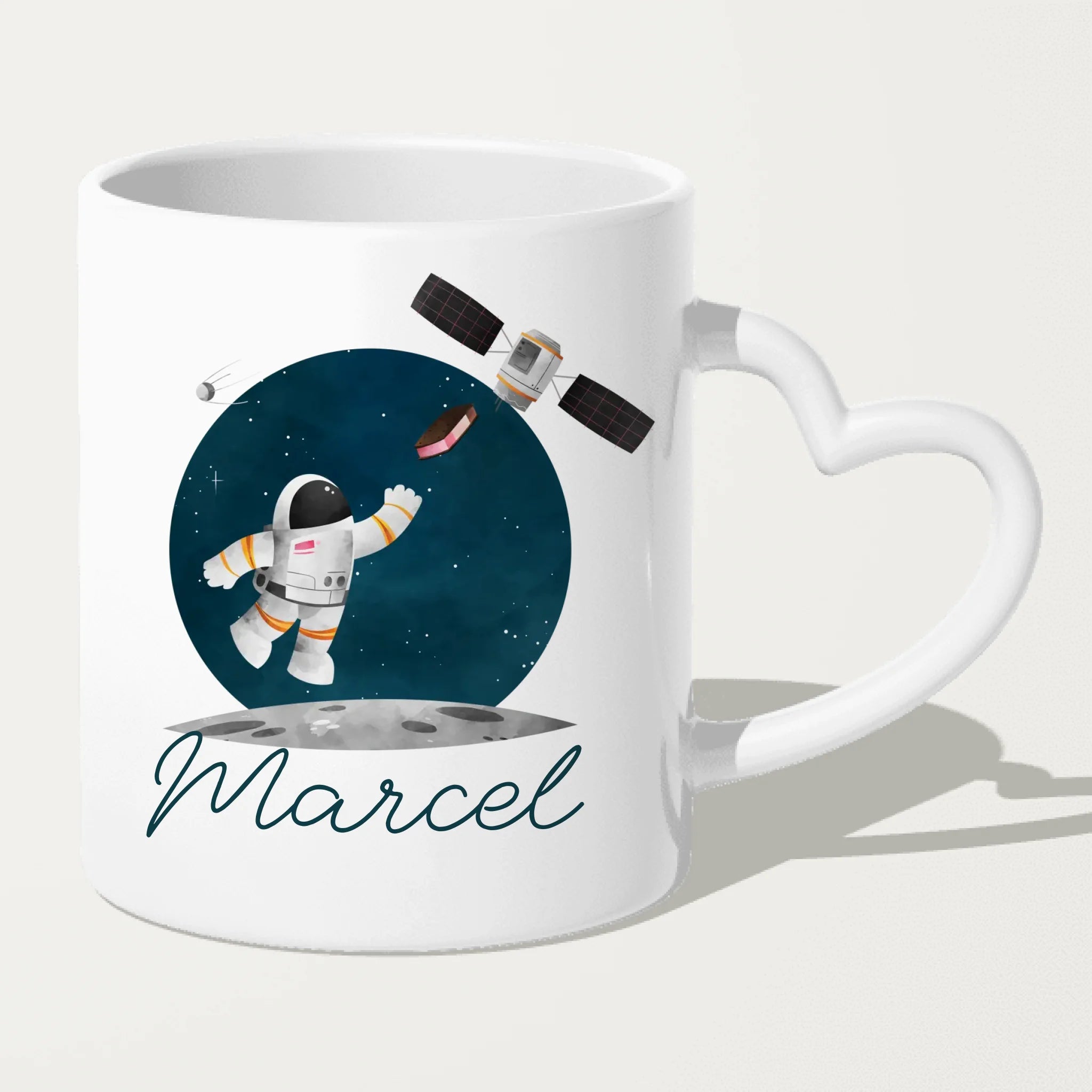 Personalisierte Kindertasse mit Astronaut und Namen