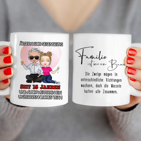 Personalisierte Tasse - Ärgern sich gegenseitig seit Jahren... Paar Tasse