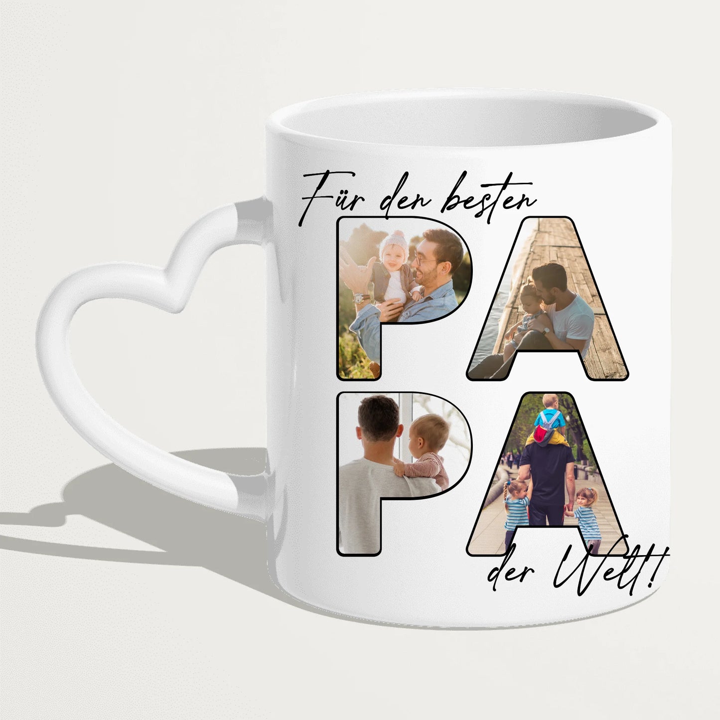 Personalisierte Tasse - Für den besten PAPA der Welt mit 4 Bildern