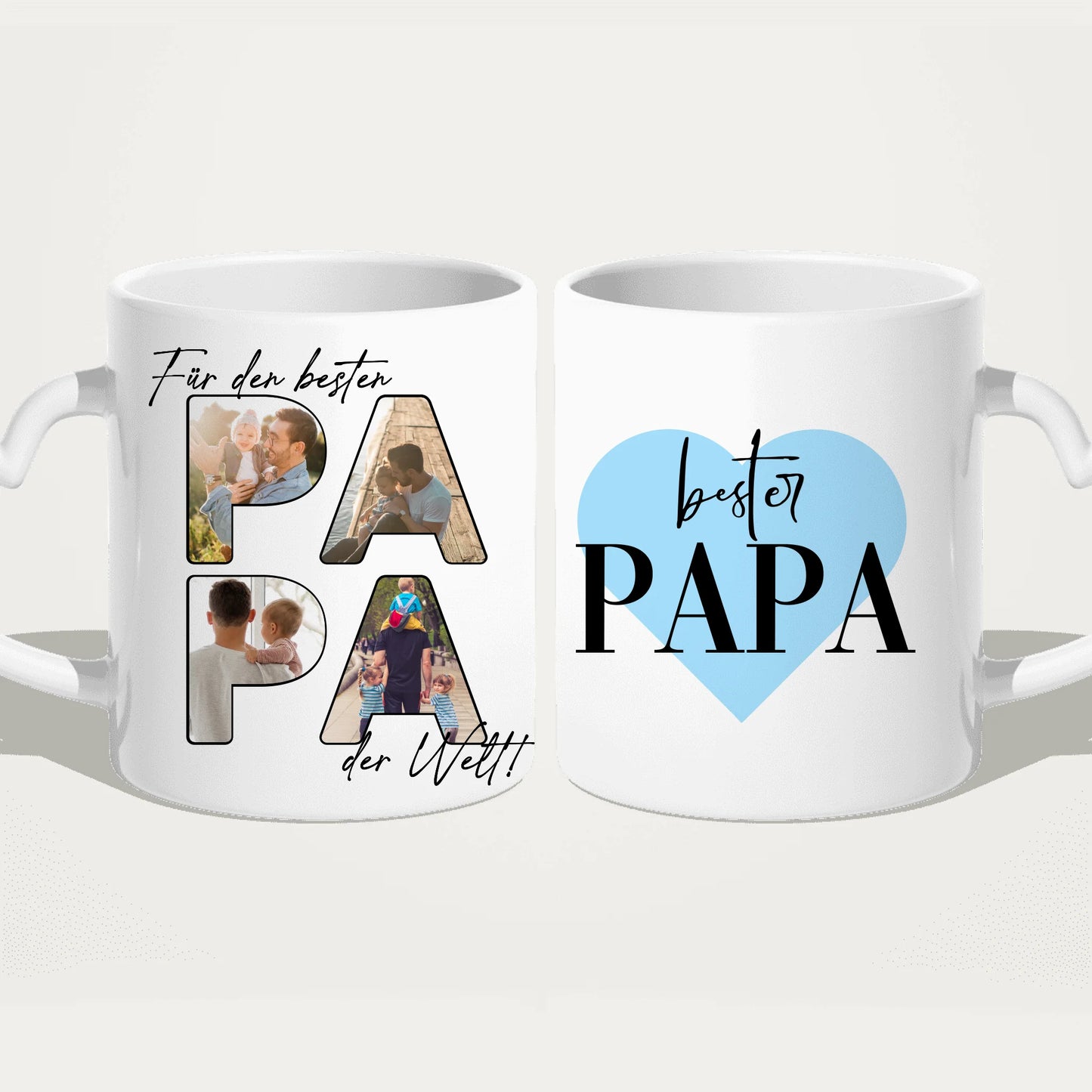 Personalisierte Tasse - Für den besten PAPA der Welt mit 4 Bildern