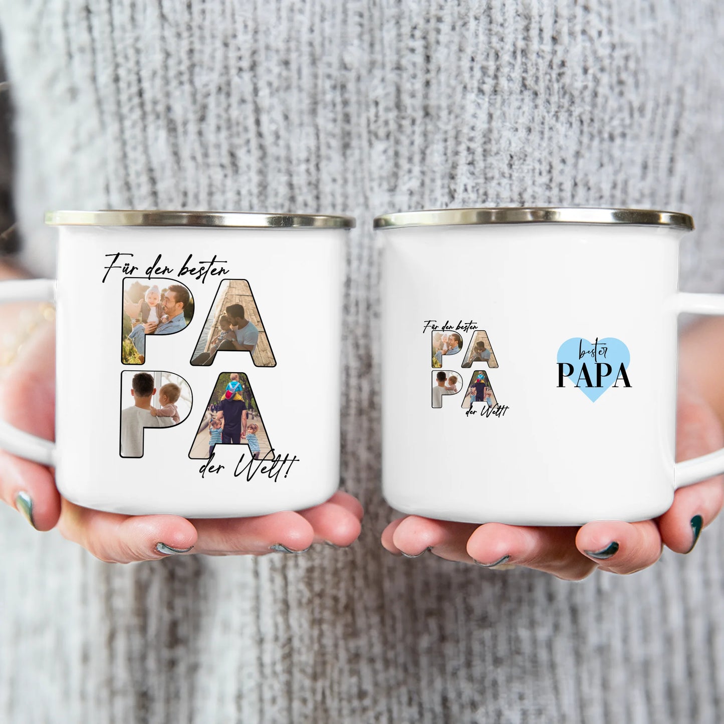 Personalisierte Tasse - Für den besten PAPA der Welt mit 4 Bildern
