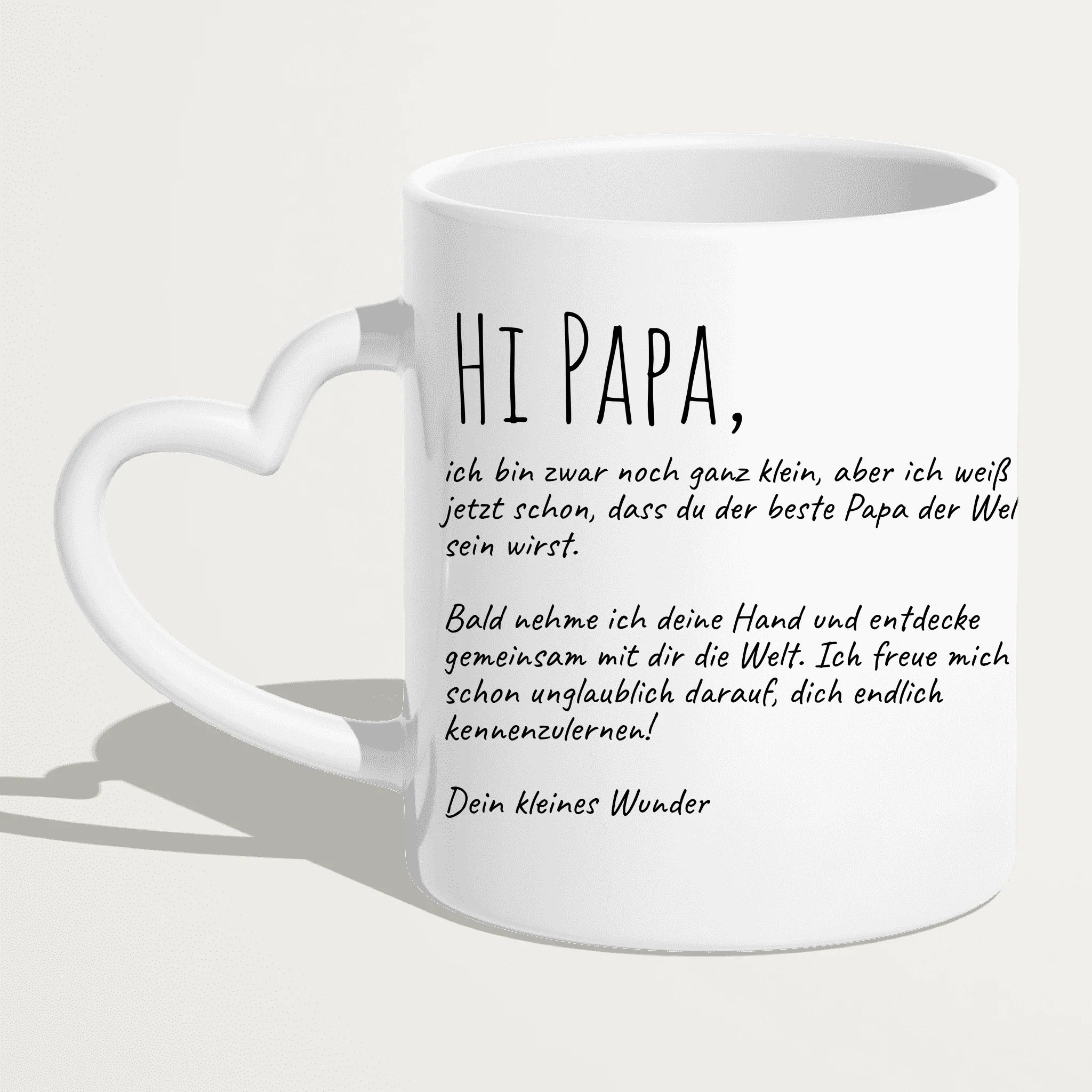 Personalisierte Tasse - Hi Papa, ich freu mich dich zu sehen... mit Ultraschallbild