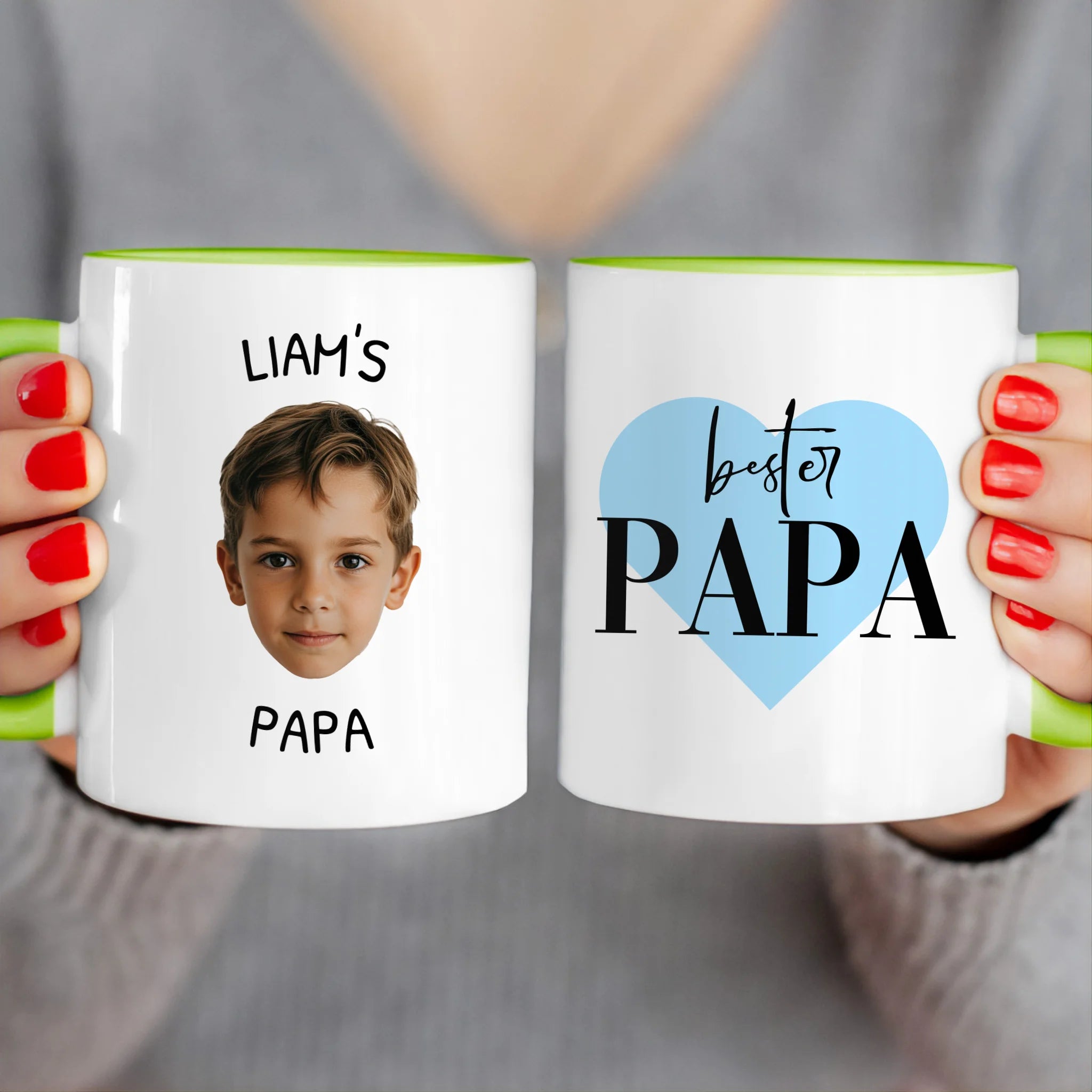 Personalisierte Tasse - Dieser Papa gehört zu - Mit Bild von Kind