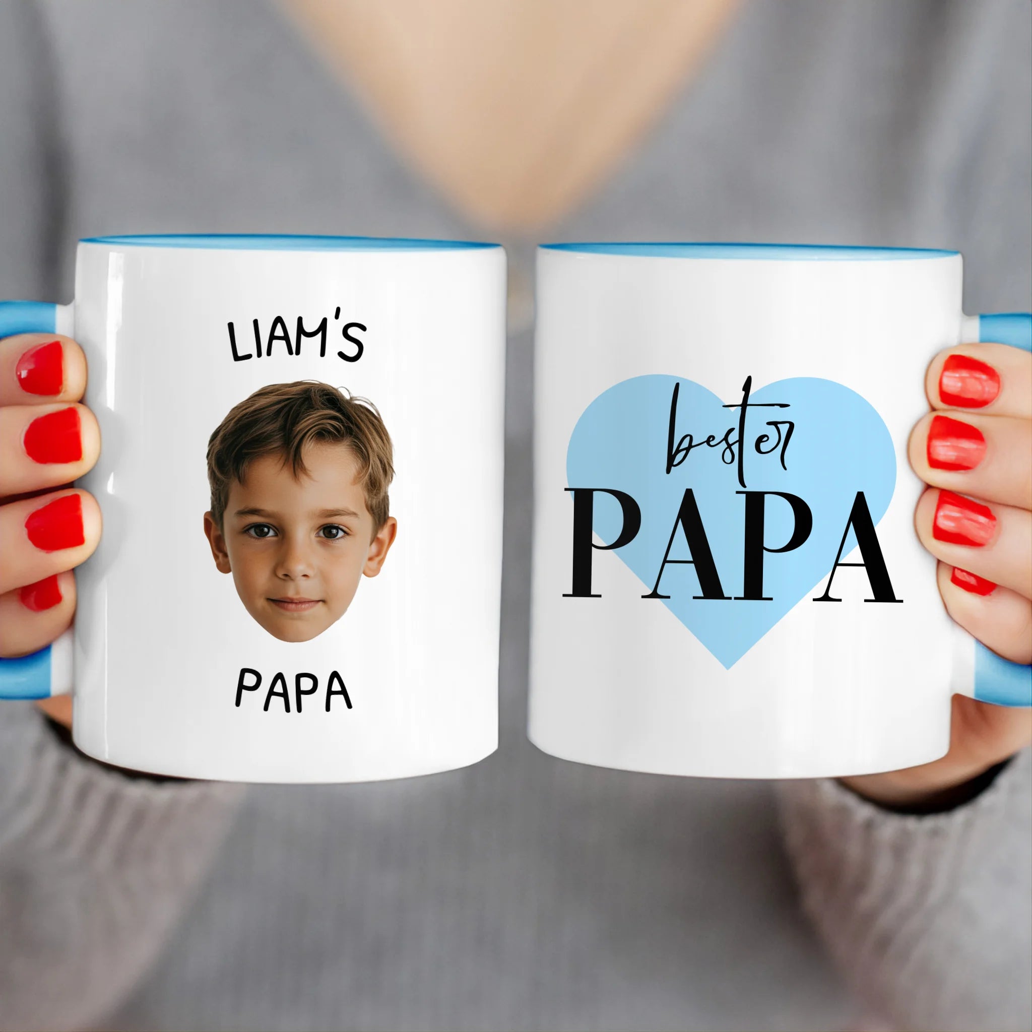 Personalisierte Tasse - Dieser Papa gehört zu - Mit Bild von Kind