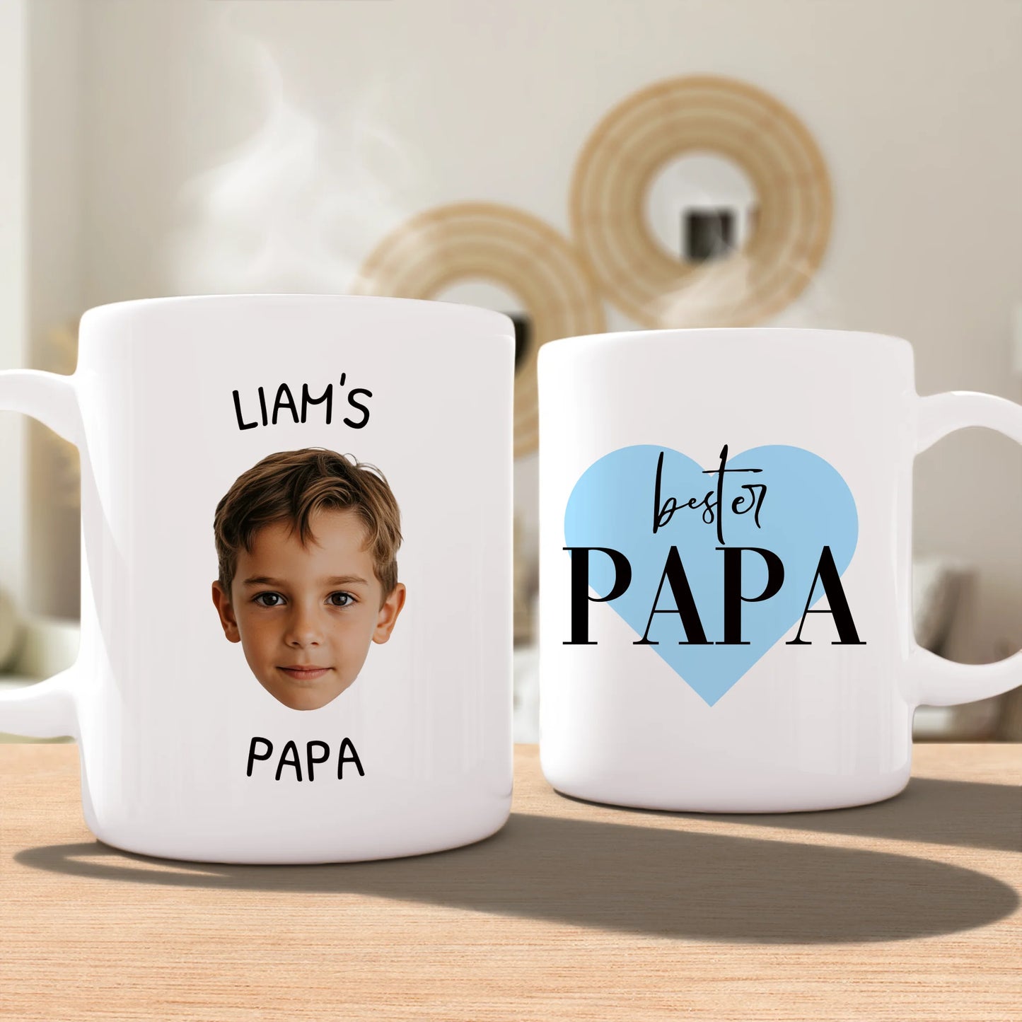 Personalisierte Tasse - Dieser Papa gehört zu - Mit Bild von Kind