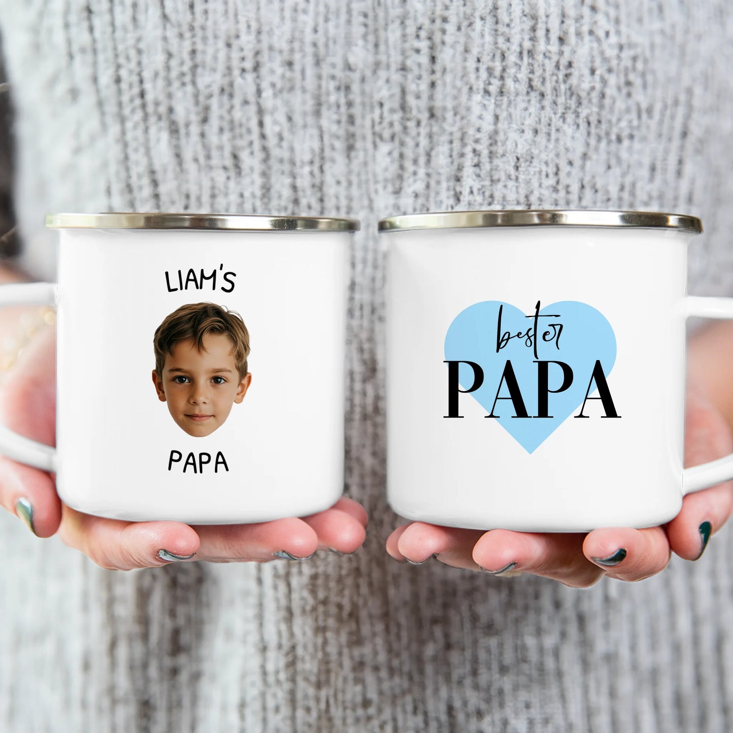 Personalisierte Tasse - Dieser Papa gehört zu - Mit Bild von Kind