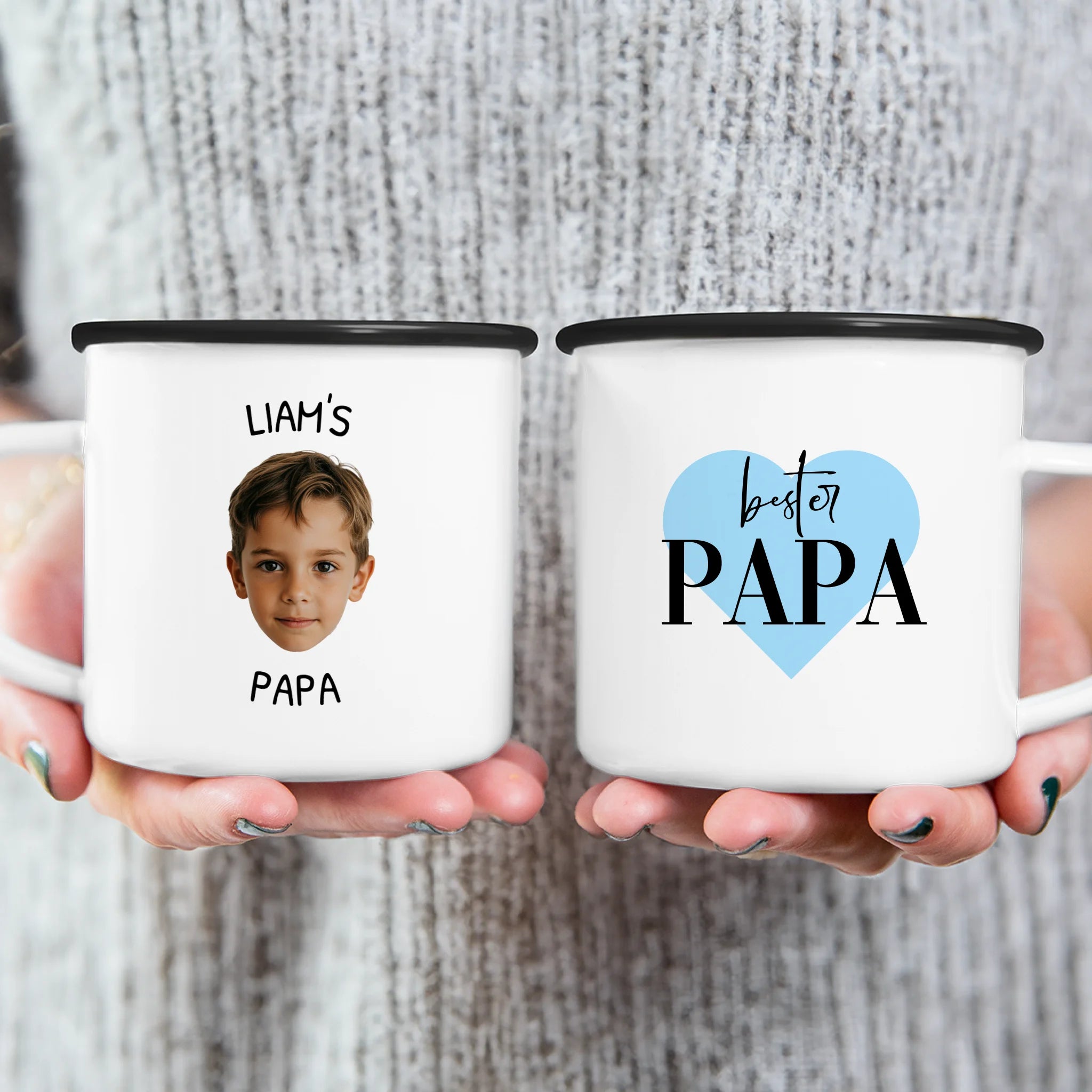 Personalisierte Tasse - Dieser Papa gehört zu - Mit Bild von Kind