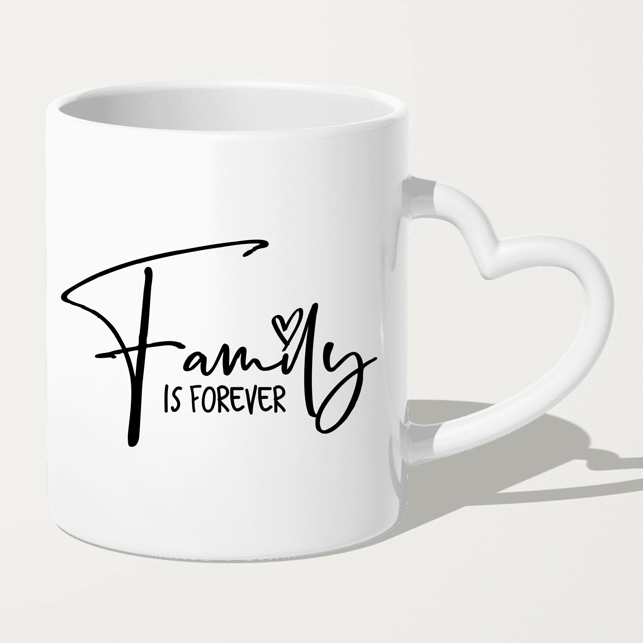 Personalisierte Tasse mit Familie (1 Baby, 1 Kind, 1 Teenagerin)