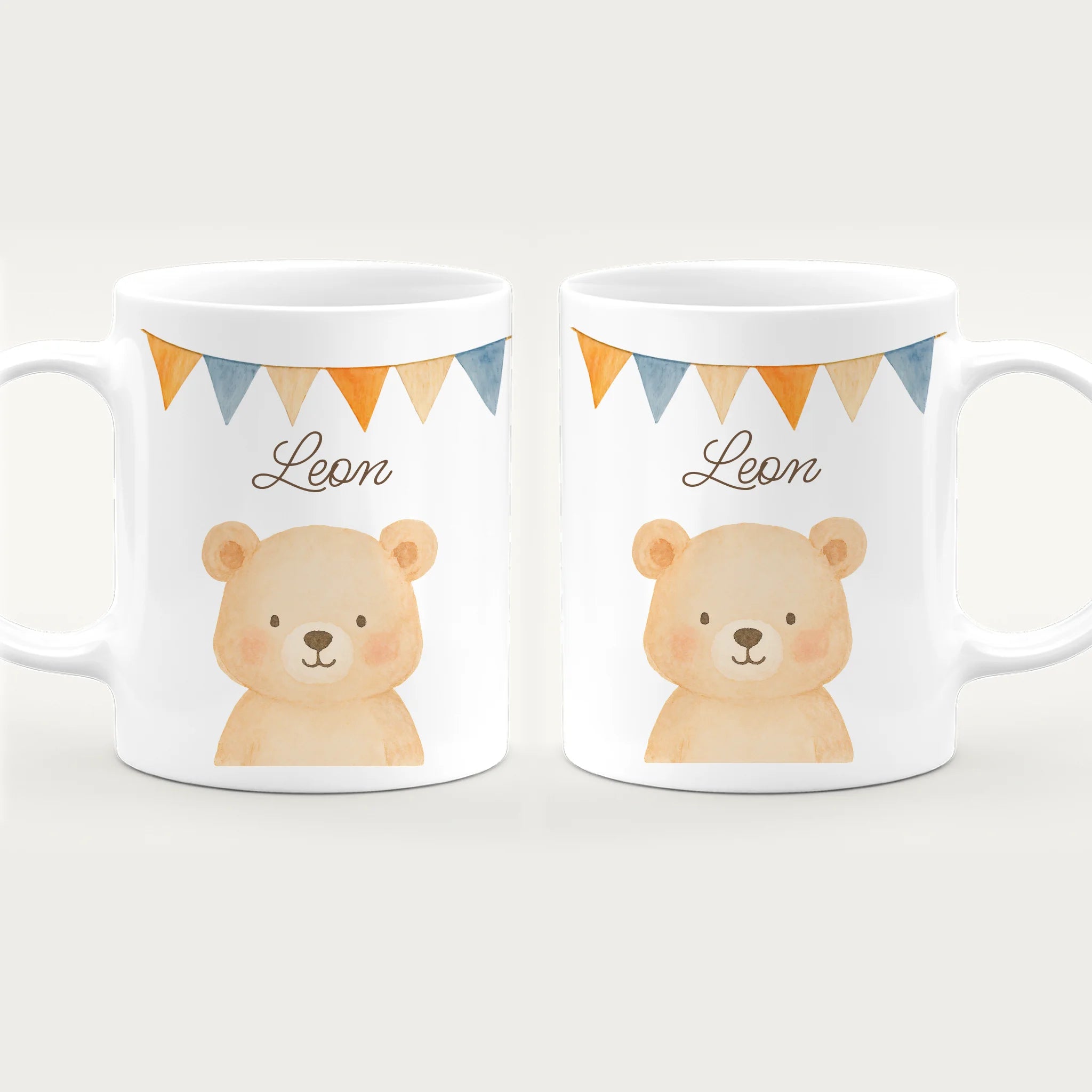 Personalisierte Kindertasse - 1 Tier und Kindername