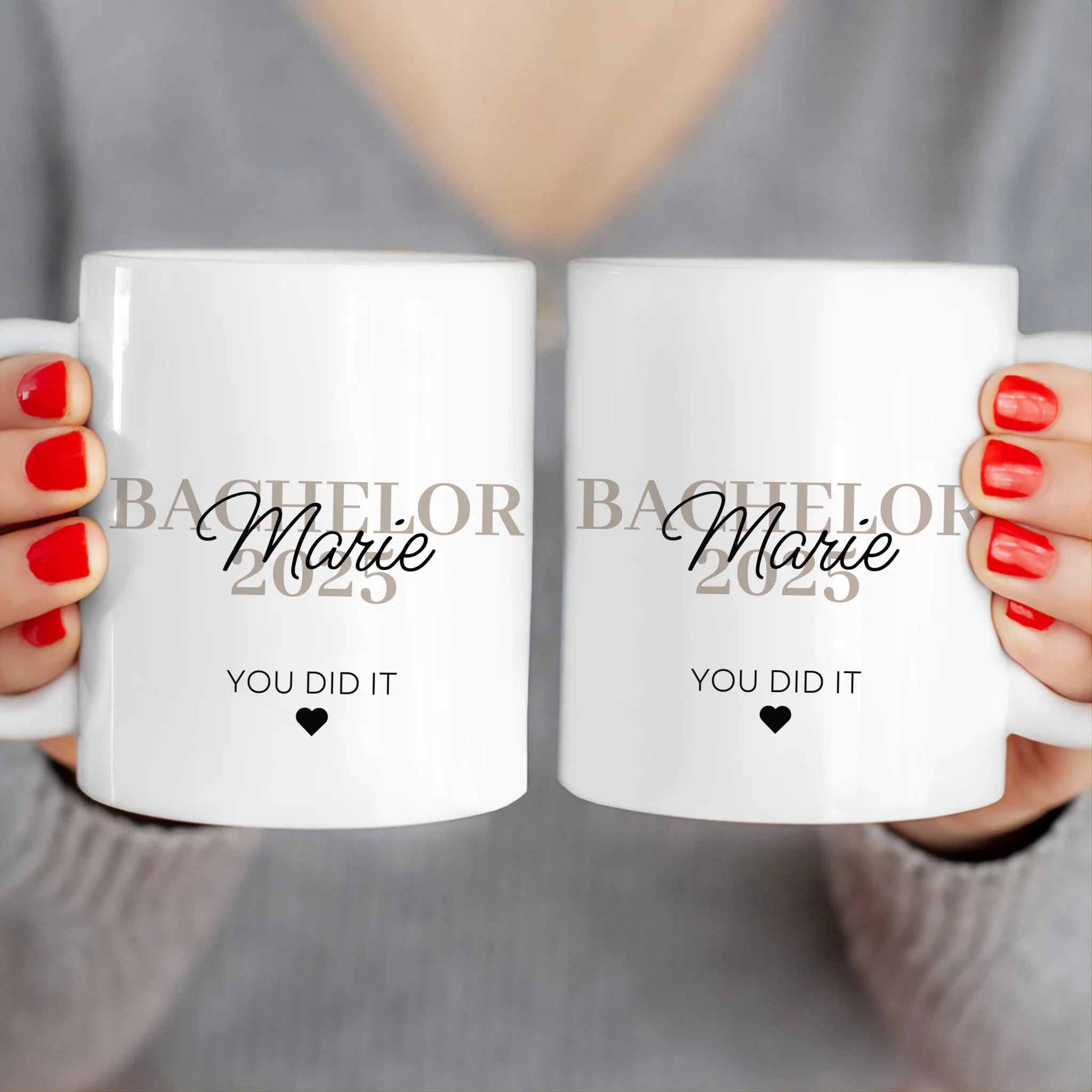 Personalisierte Tasse - Bachelor/Master/Abitur/Abschluss mit Name und Jahr - You did it