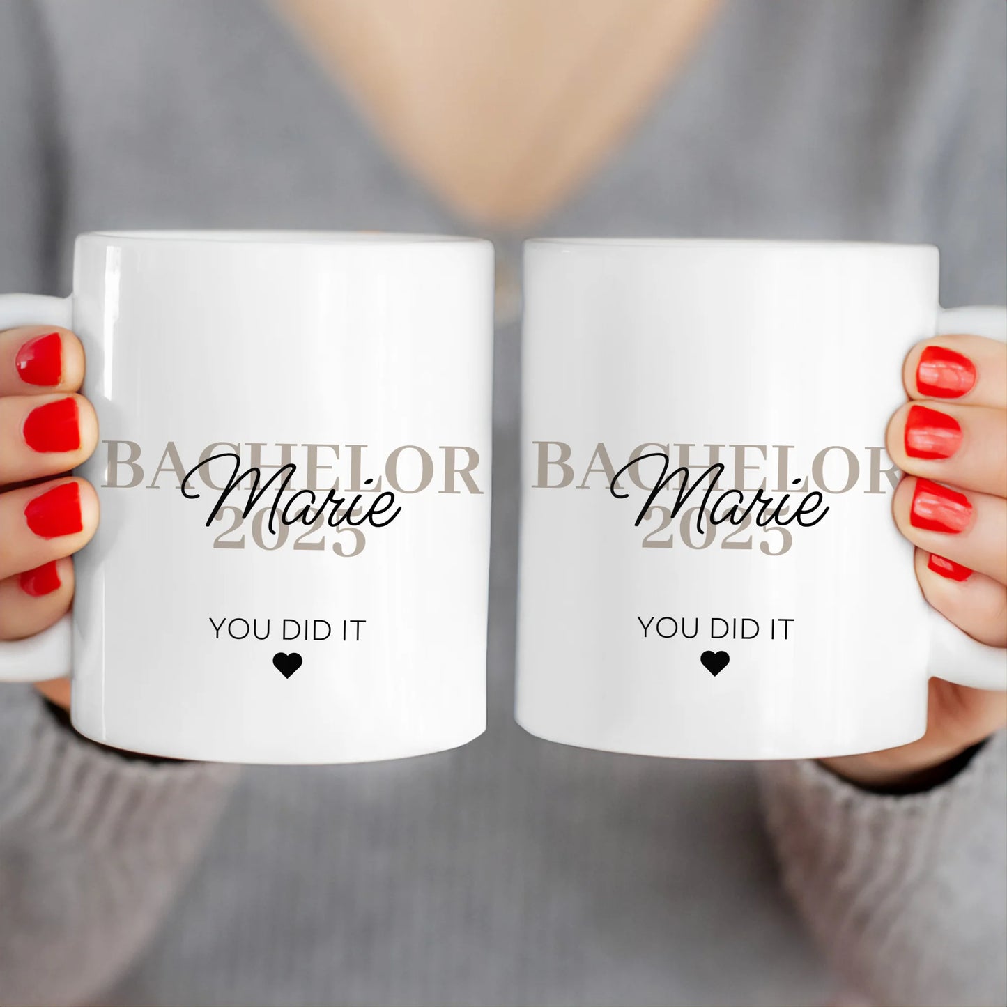 Personalisierte Tasse - Bachelor/Master/Abitur/Abschluss mit Name und Jahr - You did it