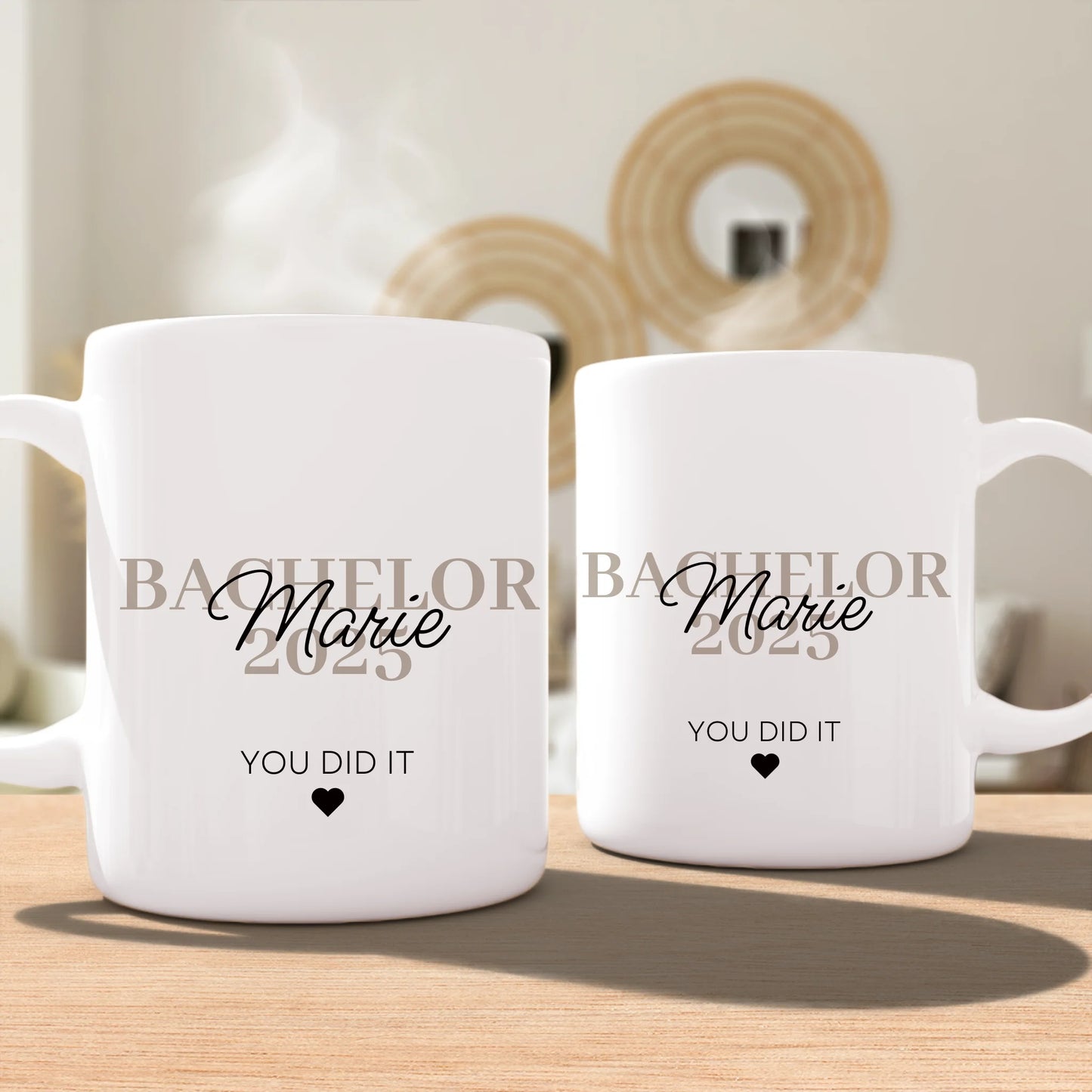 Personalisierte Tasse - Bachelor/Master/Abitur/Abschluss mit Name und Jahr - You did it