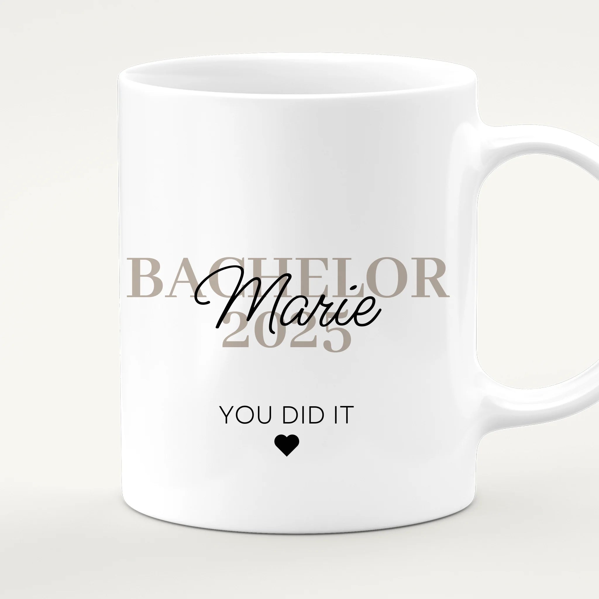 Personalisierte Tasse - Bachelor/Master/Abitur/Abschluss mit Name und Jahr - You did it
