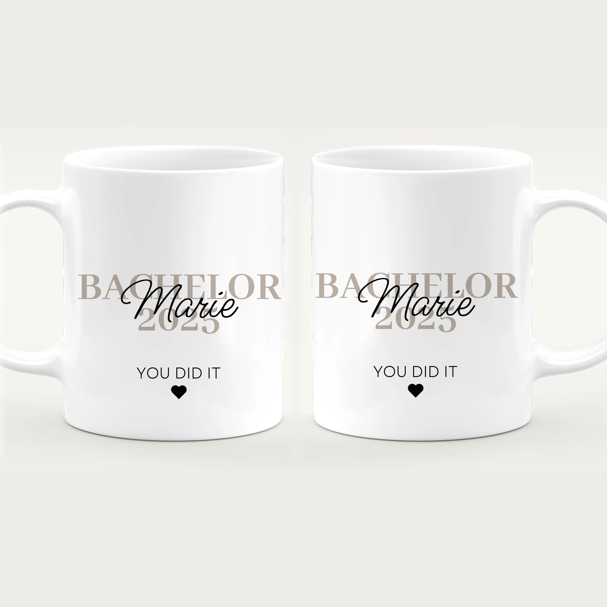 Personalisierte Tasse - Bachelor/Master/Abitur/Abschluss mit Name und Jahr - You did it