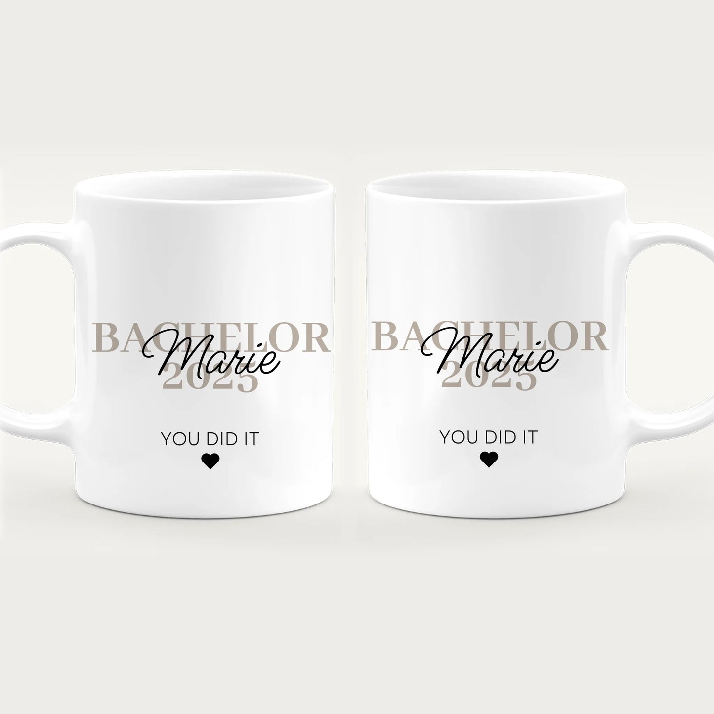 Personalisierte Tasse - Bachelor/Master/Abitur/Abschluss mit Name und Jahr - You did it